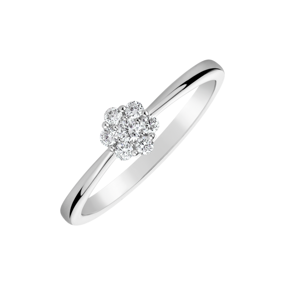 Prsten s diamanty Shiny Flower