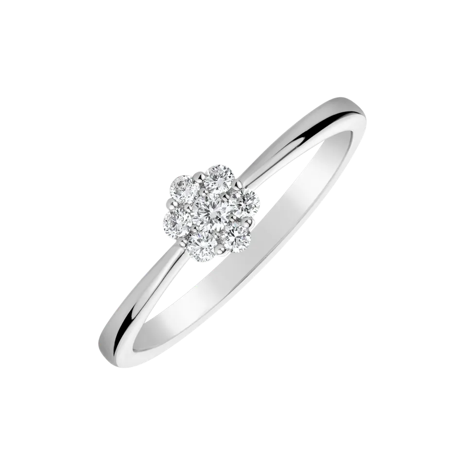 Prsten s diamanty Shiny Flower