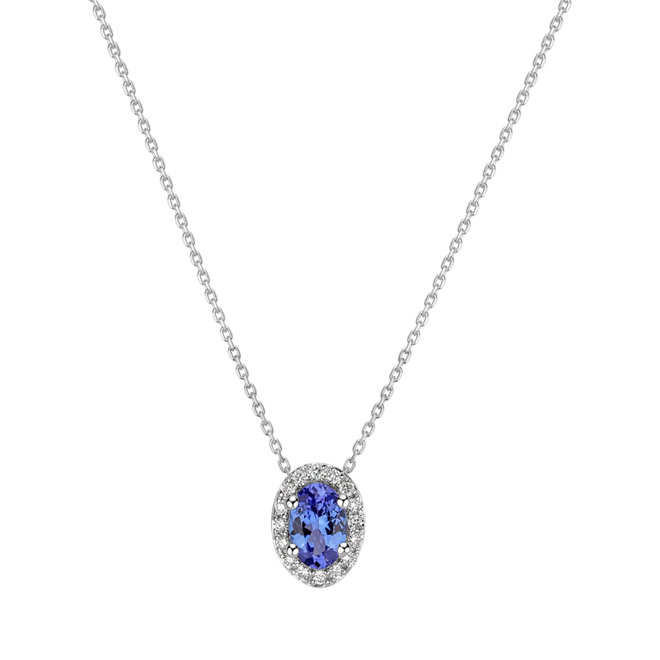 Náhrdelník s tanzanitem a diamanty Heaven Aura