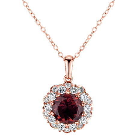 Přívěs s turmalinem a diamanty Princess Bloom