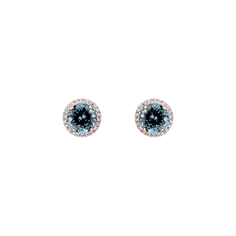 Náušnice s topazem a diamanty Royal Galaxy