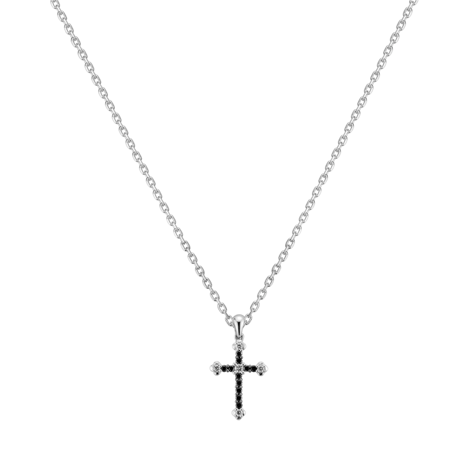 Přívěs s černými diamanty Dark Cross