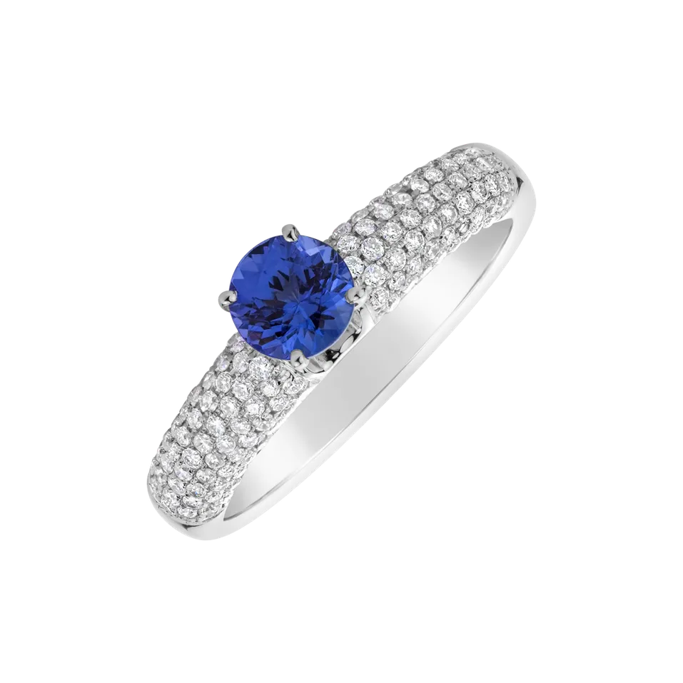 Prsten s tanzanitem a diamanty Royal Charm