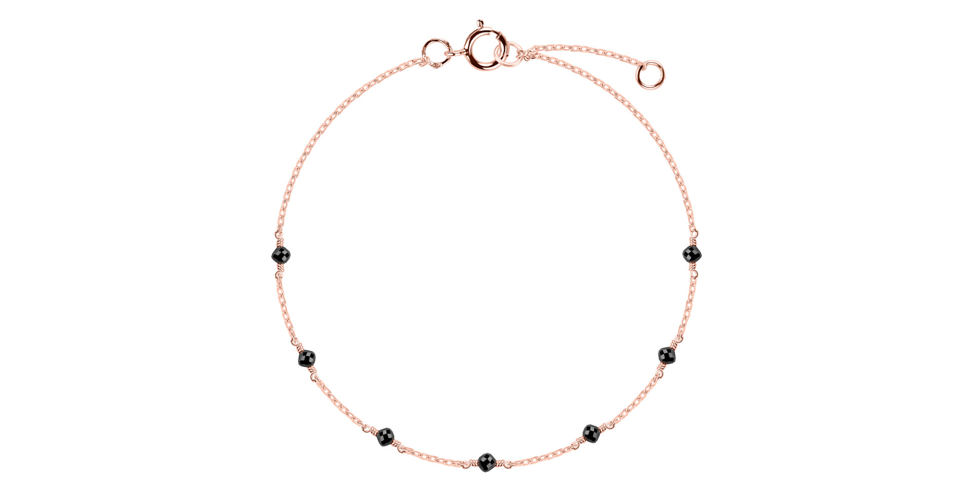 Náramek s černými diamanty Mirrabella
