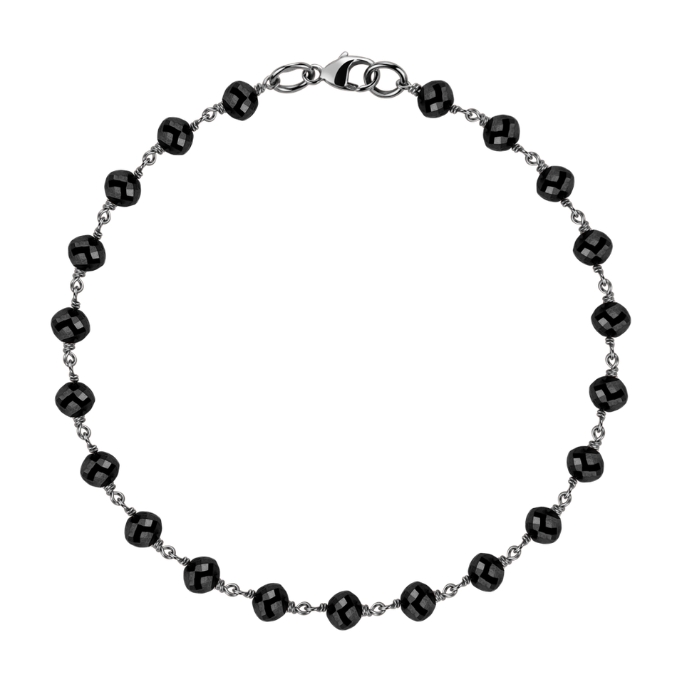 Náramek s černými diamanty Dark Melody