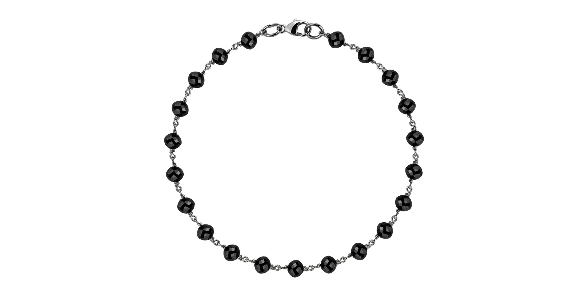 Náramek s černými diamanty Dark Melody