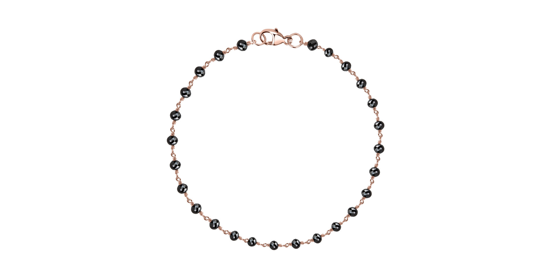 Náramek s černými diamanty Dark Melody
