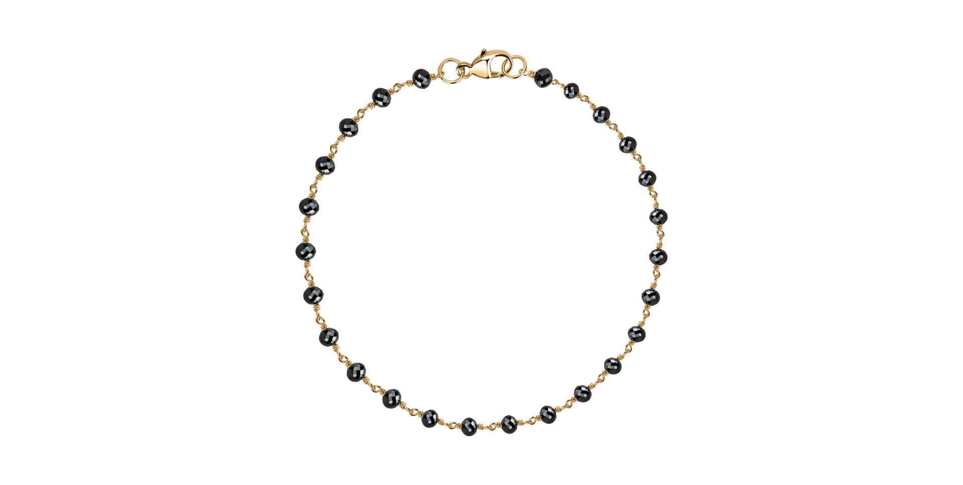 Náramek s černými diamanty Dark Melody