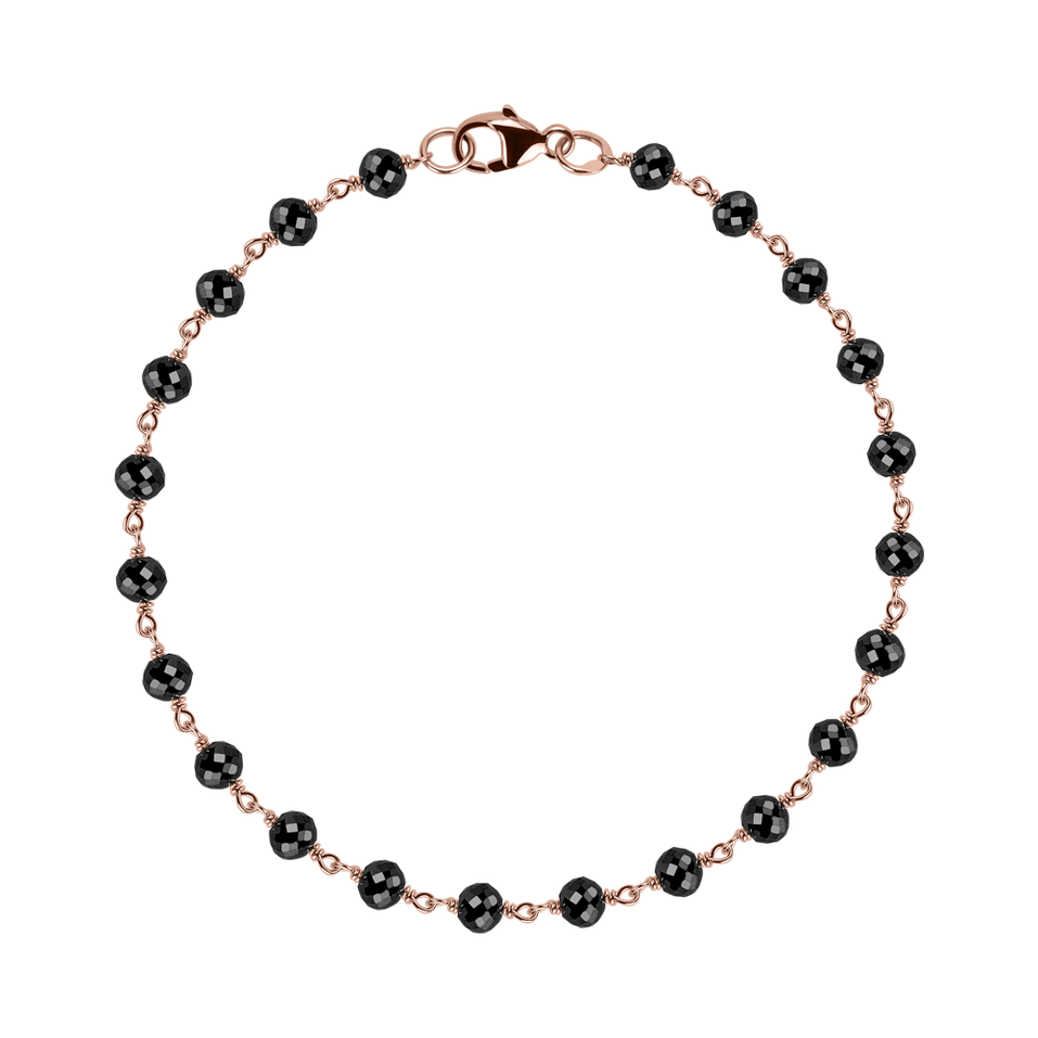 Náramek s černými diamanty Dark Melody
