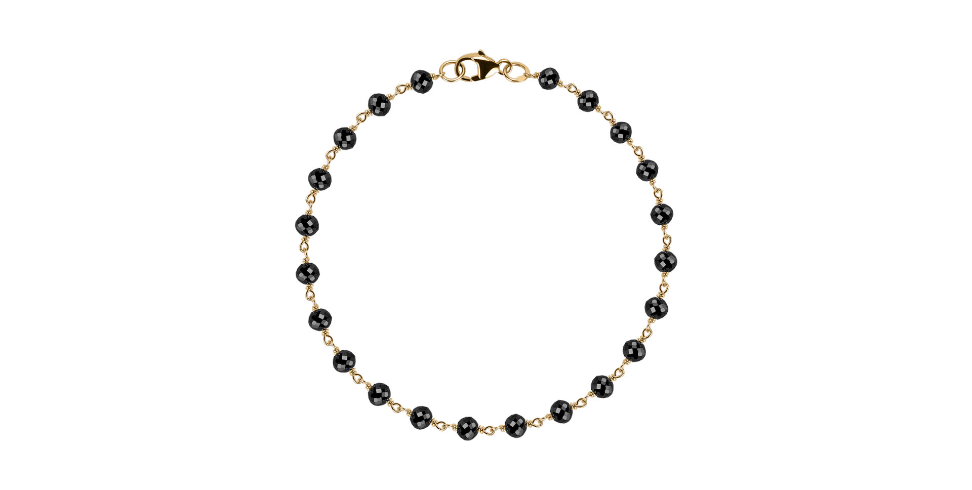 Náramek s černými diamanty Dark Melody