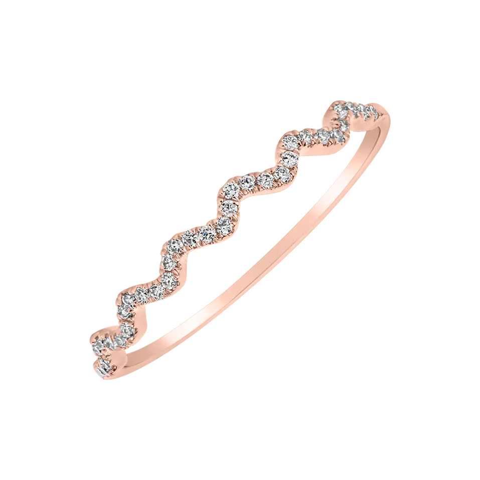 Prsten s diamanty Sparkling Waves