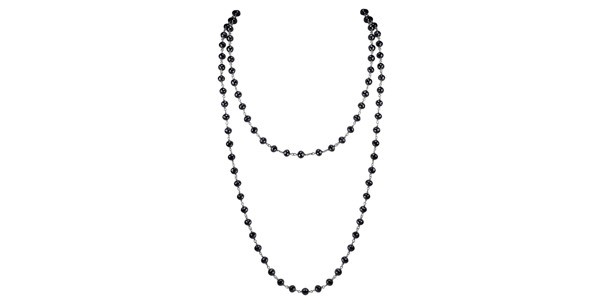 Náhrdelník s černými diamanty Dark Melody