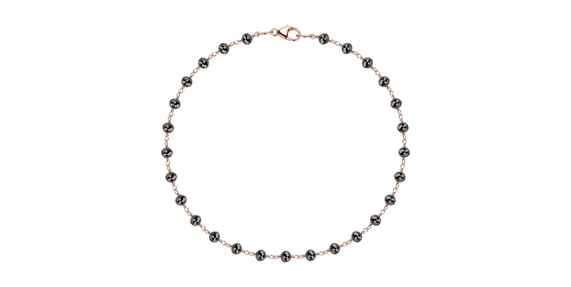 Náramek s černými diamanty Dark Melody