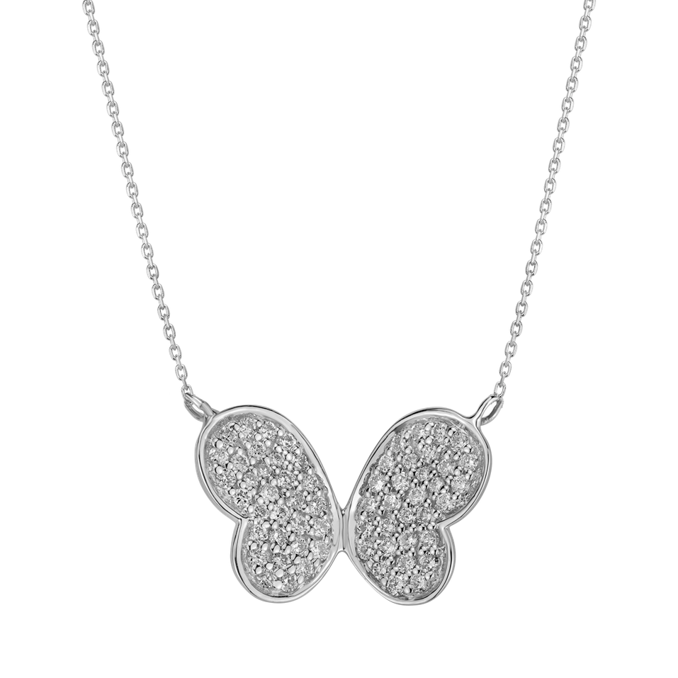 Náhrdelník s diamanty Underestimated Butterfly