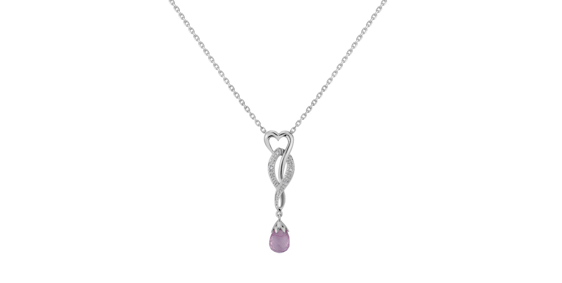 Přívěs se safírem a diamanty Love Fairy