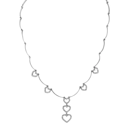 Náhrdelník s diamanty Heart Melody