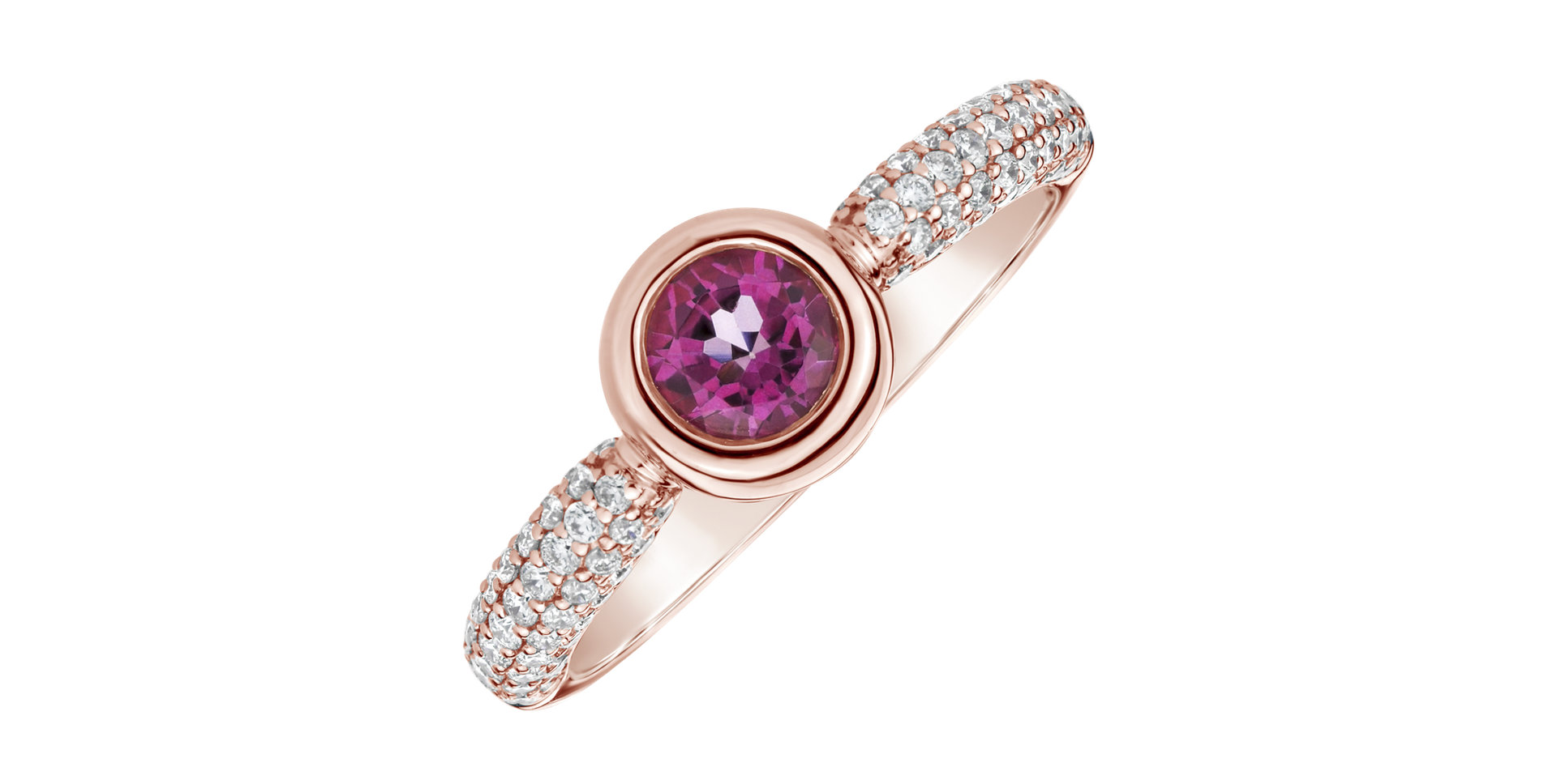 Prsten s topazem a diamanty Miracle Ray