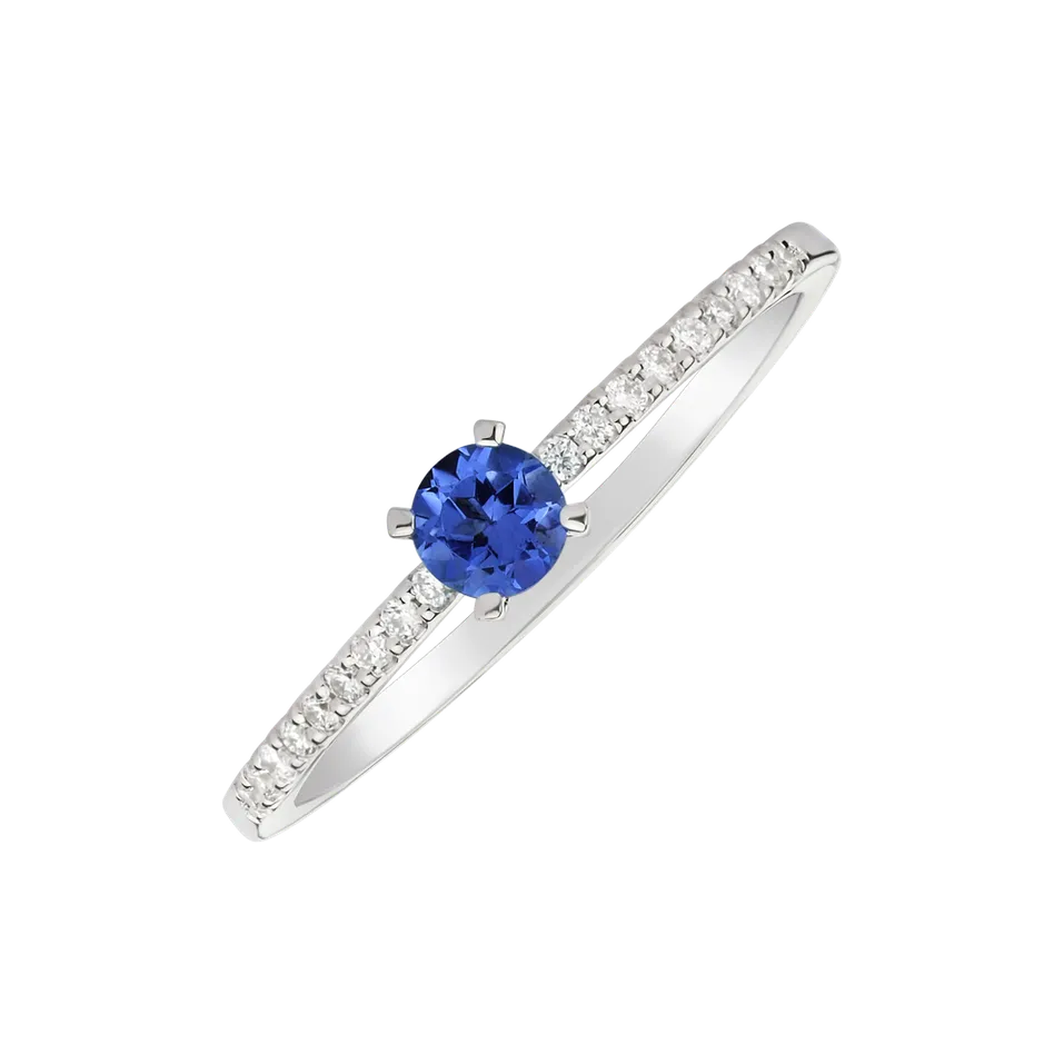 Prsten s tanzanitem a diamanty Gem Simplicity