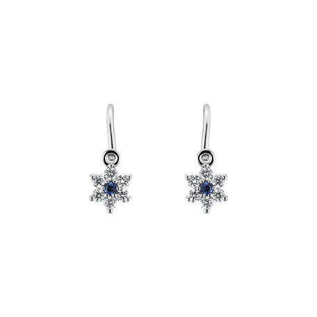 Náušnice s safírem a diamanty Early Sparks