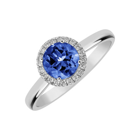 Prsten s tanzanitem a diamanty Violette
