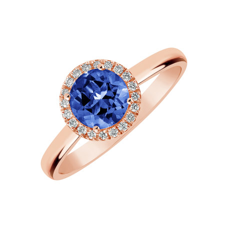Prsten s tanzanitem a diamanty Violette