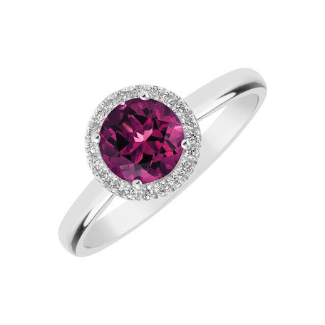 Prsten s rhodolitem a diamanty Violette