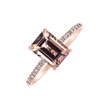 Prsten s morganitem a diamanty Perfect Promise