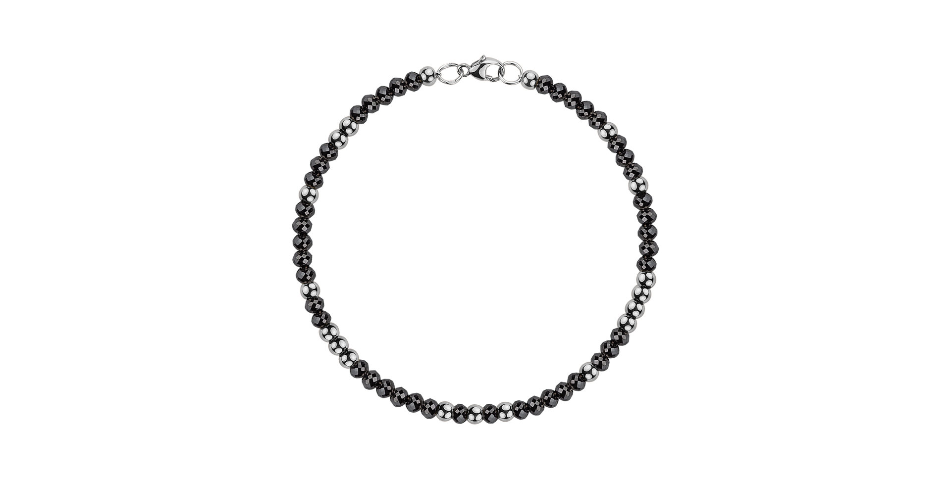 Náramek s černými diamanty Marbles Mood