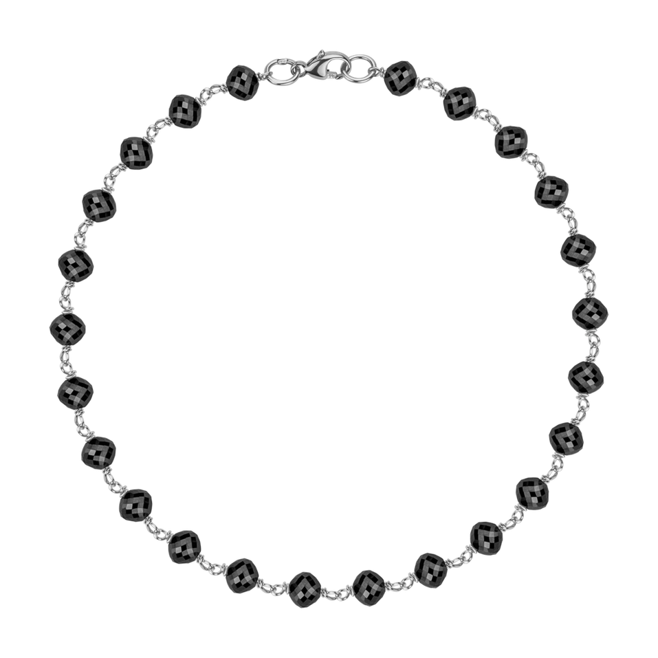 Náramek s černými diamanty Dark Melody