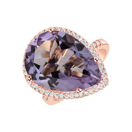 Prsten s ametystem a diamanty Sweet Almond