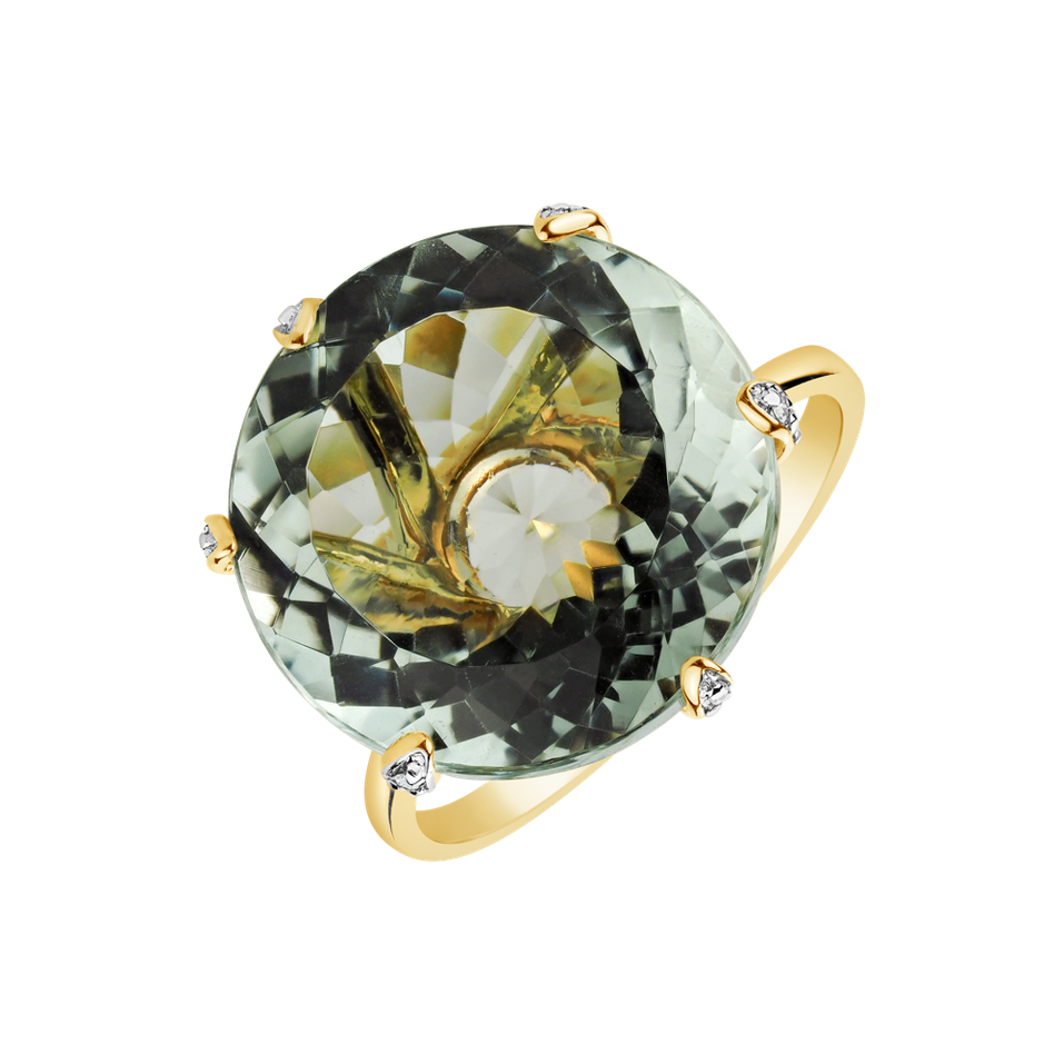 Prsten s ametystem a diamanty Audrielle