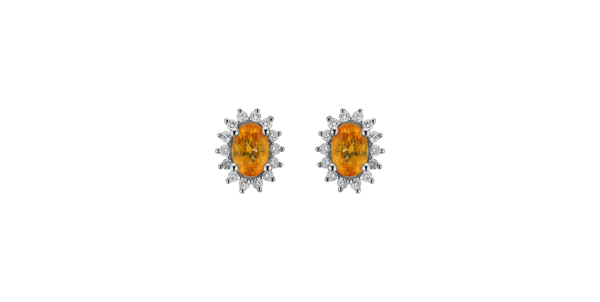 Náušnice s safírem a diamanty Princess Sparkle