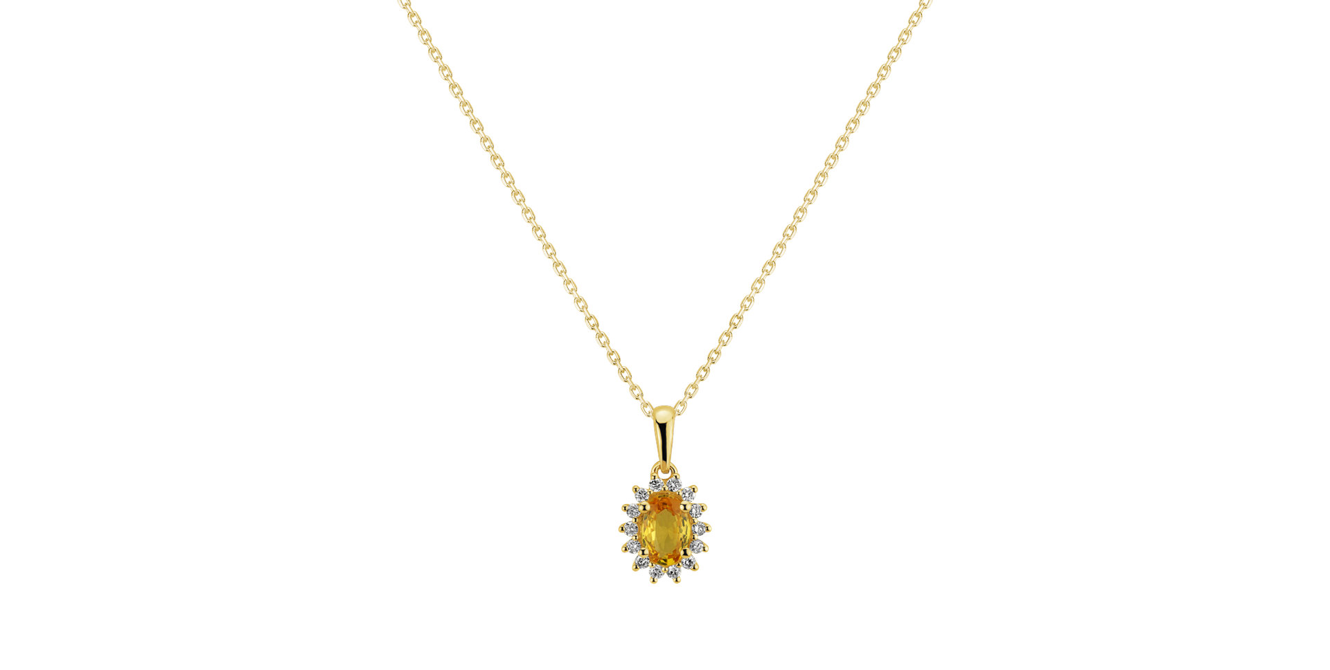 Přívěs se safírem a diamanty Princess Sparkle