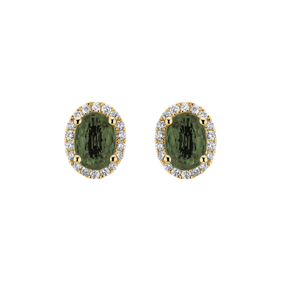 Náušnice s safírem a diamanty Imperial Allegory