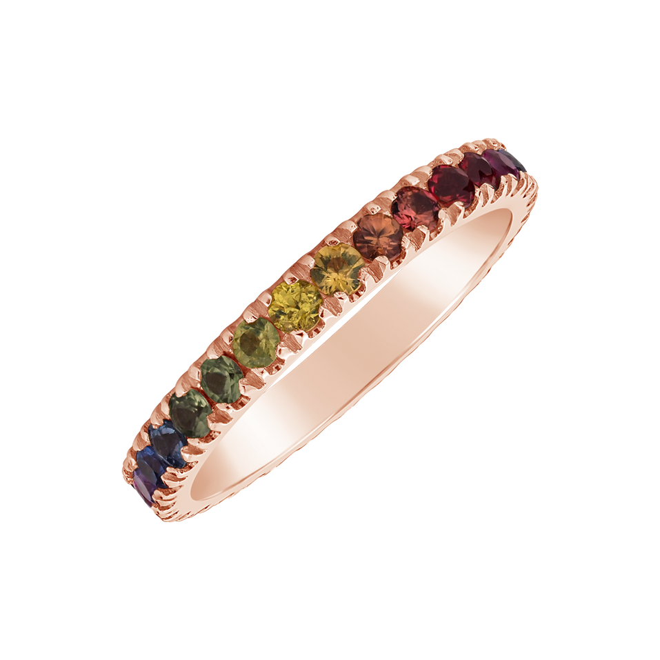 Prsten se safíry Lovely Rainbow