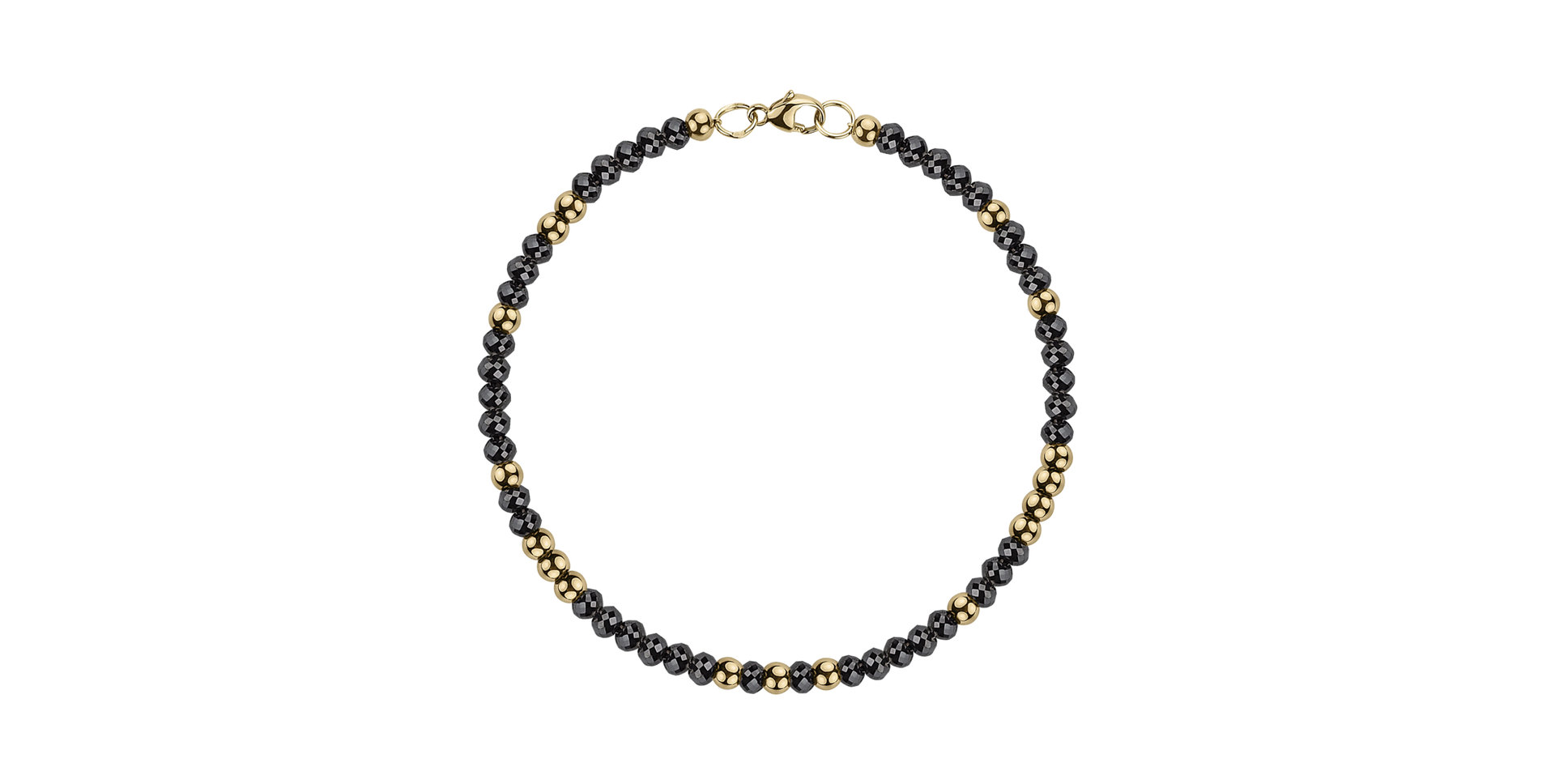 Náramek s černými diamanty Marbles Mood