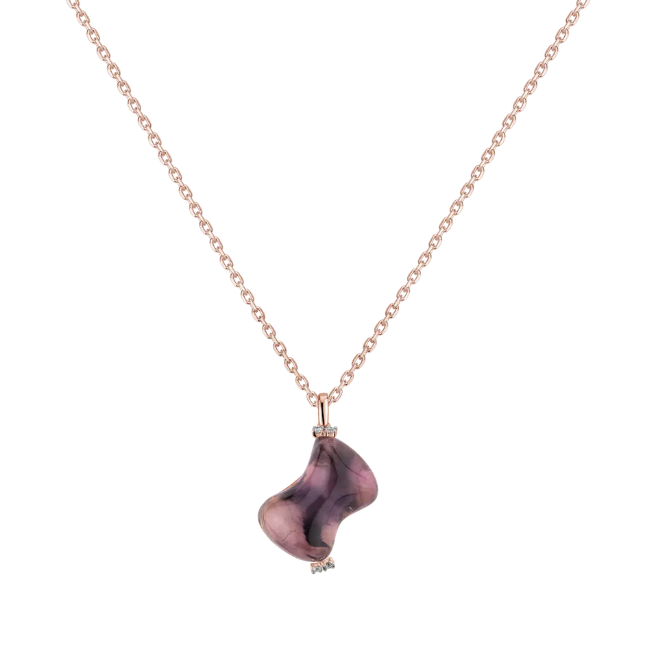 Přívěs s ametystem a diamanty Auriga