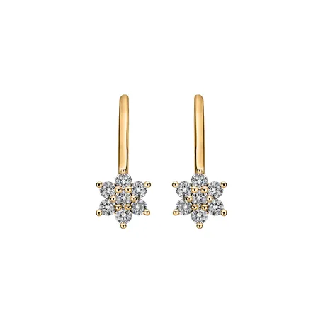 Náušnice s diamanty Magic Snowflakes