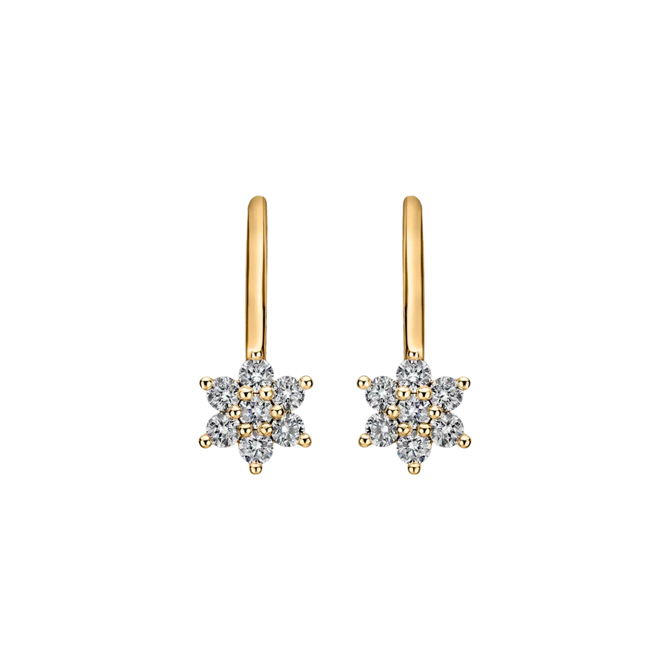 Náušnice s diamanty Magic Snowflakes