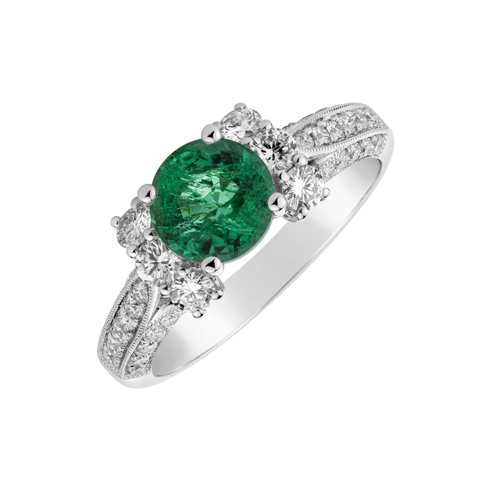 Prsten se smaragdem a diamanty Royal Riddle