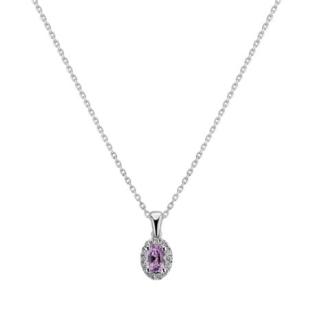 Přívěs s kunzitem a diamanty Princess Essence