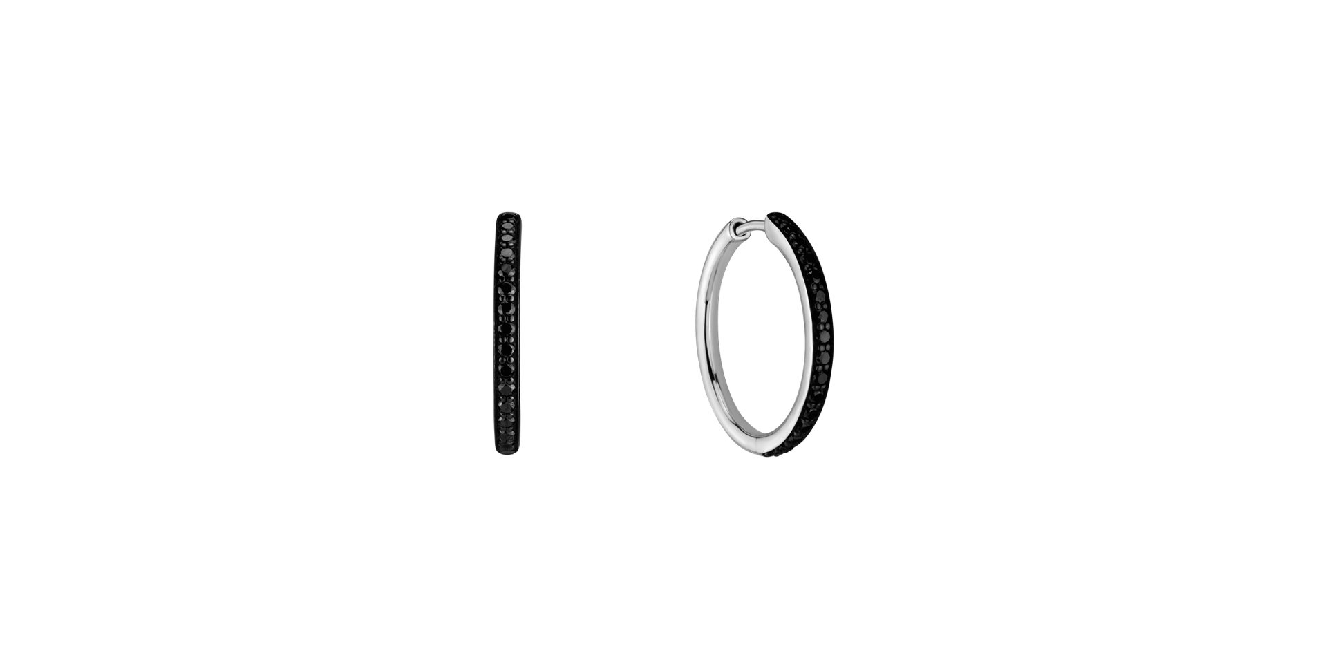 Náušnice s černými diamanty Midnight Magic