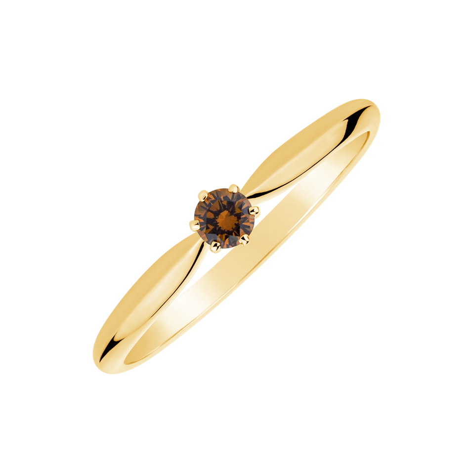Prsten s oranžovým diamantem Eternal Joy