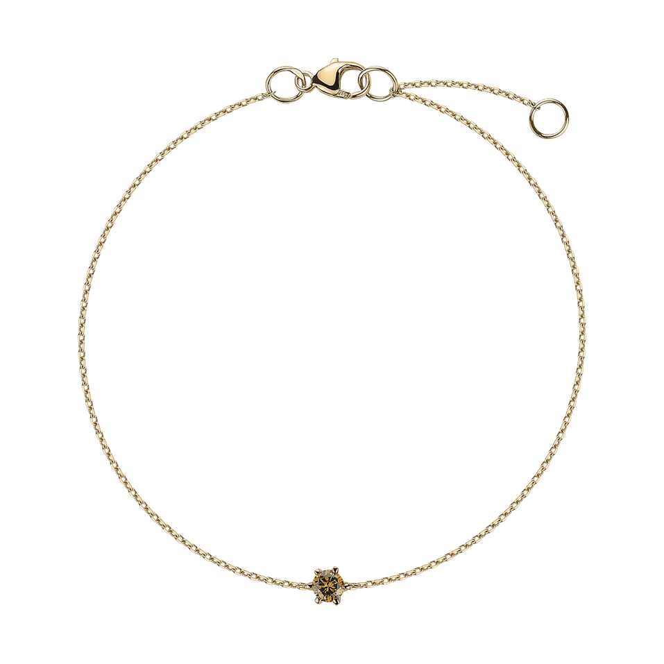Náramek s oranžovým diamantem Essential Shine