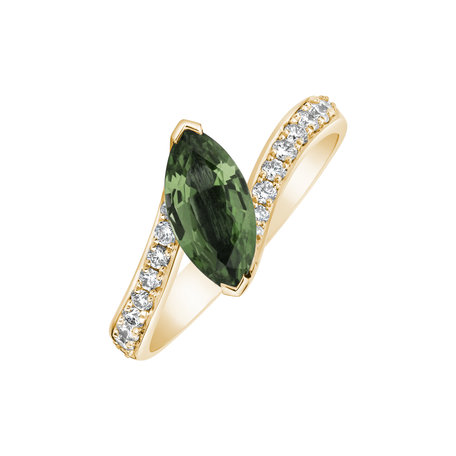Prsten s safírem a diamanty Bright Joy