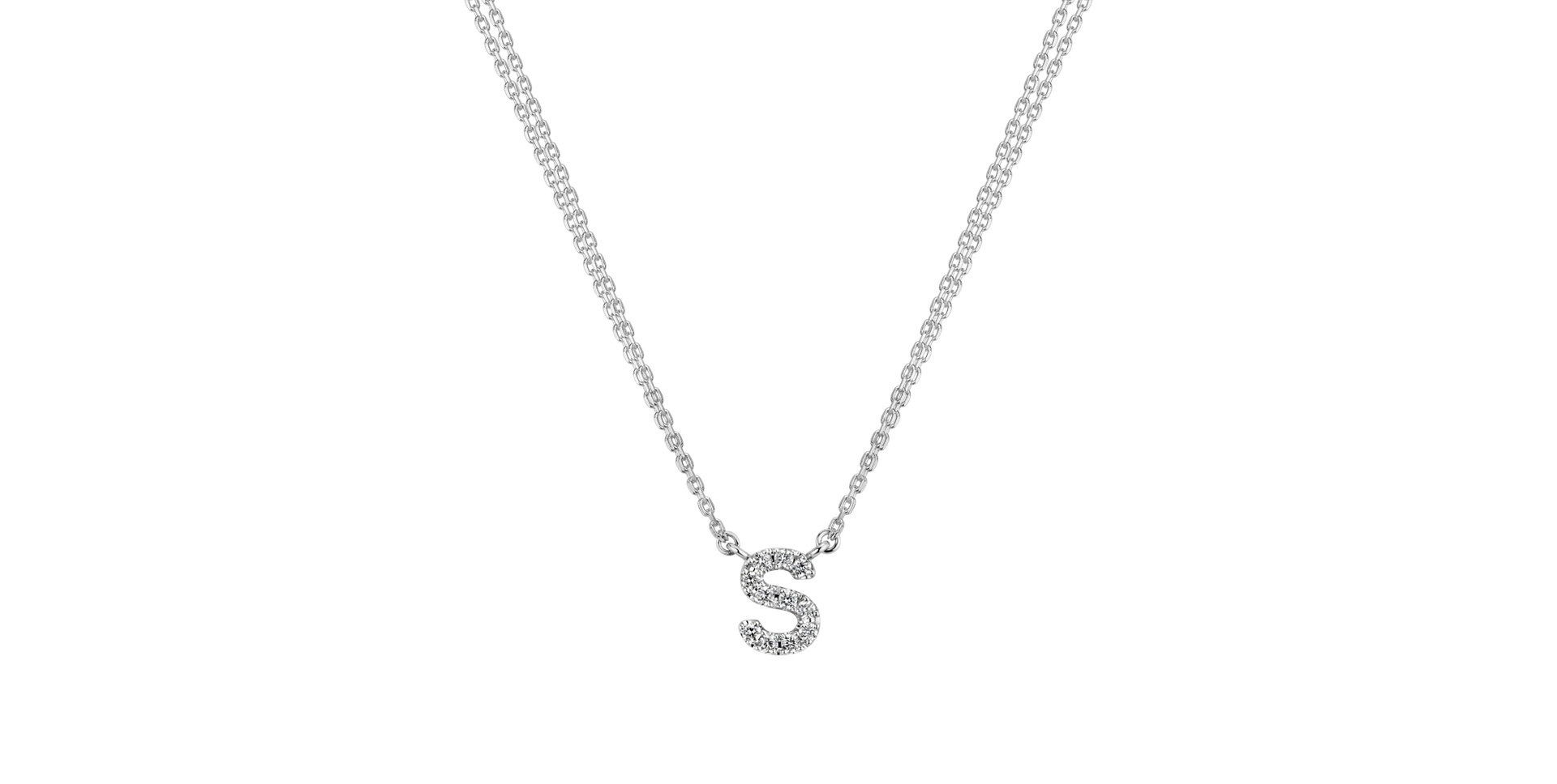 Náhrdelník s diamanty Shiny Alphabet