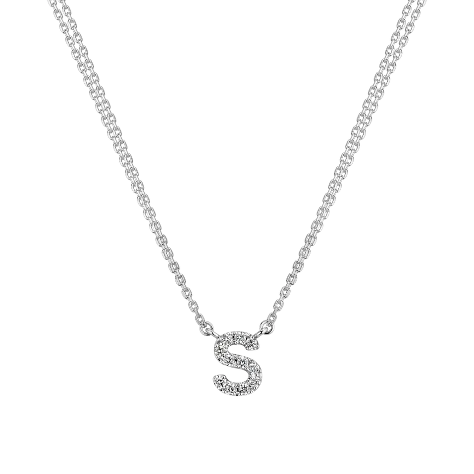 Náhrdelník s diamanty Shiny Alphabet