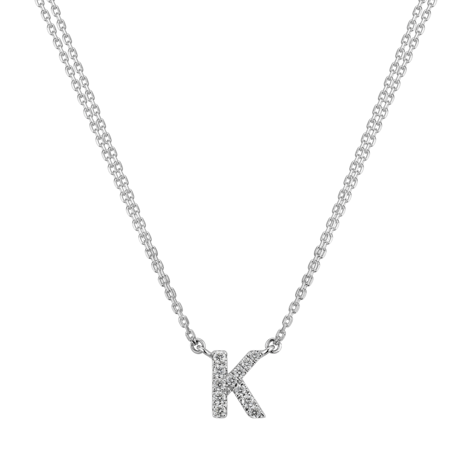 Náhrdelník s diamanty Shiny Alphabet