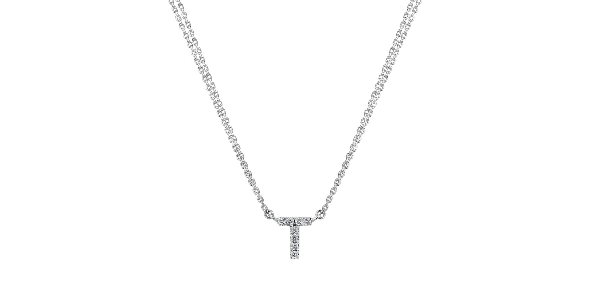 Náhrdelník s diamanty Shiny Alphabet