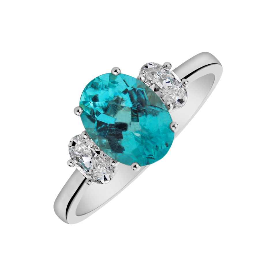 Prsten s paraibou a diamanty The Marvelous